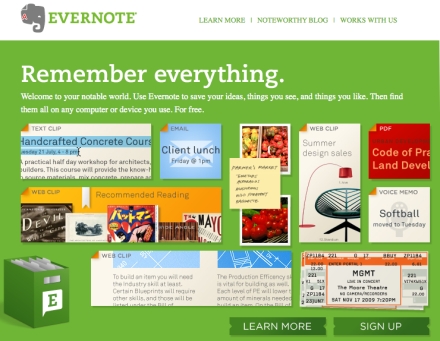 Evernote Web Site