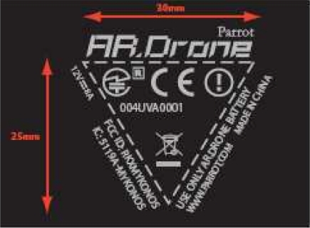 AR.Drone 規格ラベル