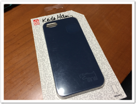 KEITH HARING Nubuk Case for iPhone 5s/5 Varnish Dog Blue