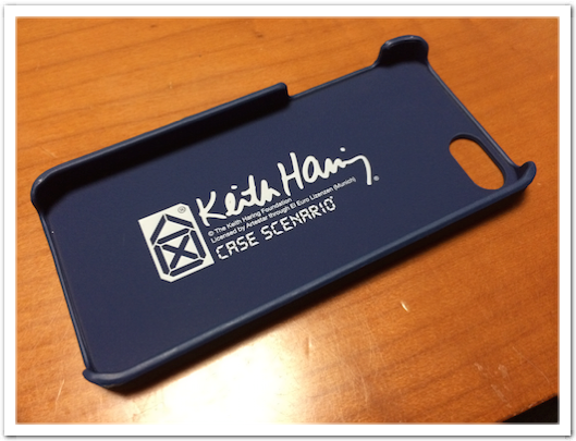 KEITH HARING Nubuk Case for iPhone 5s/5 Varnish Dog Blue