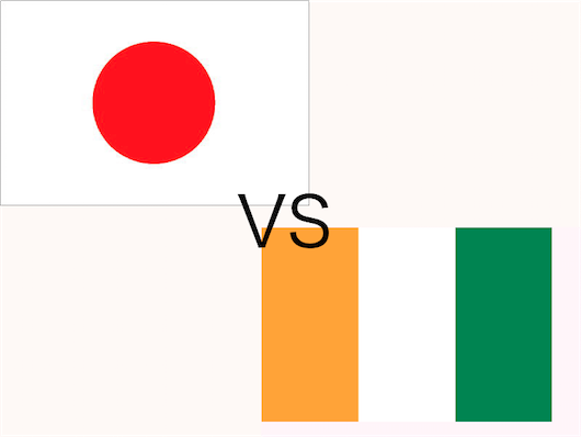 日本 vs コートジボワール