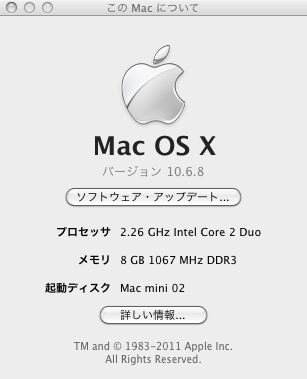Mac mini 8GB 化