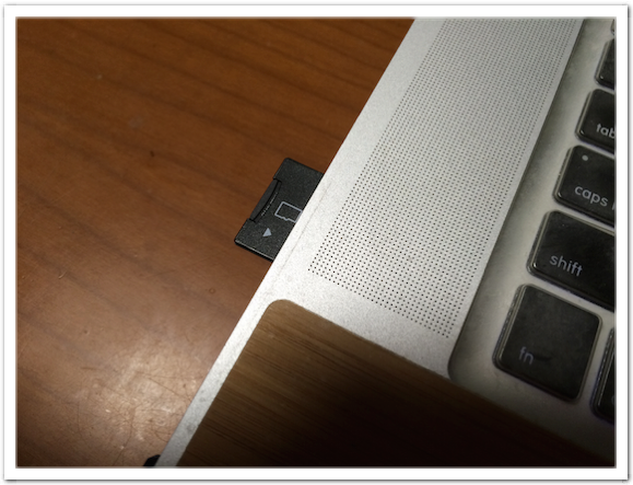 MBP に SD カード