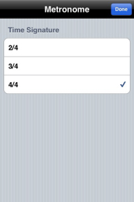 iPhone アプリ「Metronome」設定