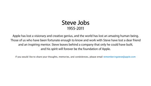 Apple - Remembering Steve Jobs
