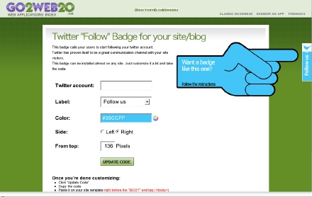 Twitter Follow Badge